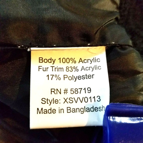 Womens Faux Fur Knit Vest Large NY Collection Black Gray Snap Closure Y2K Grunge - Picture 6 of 7